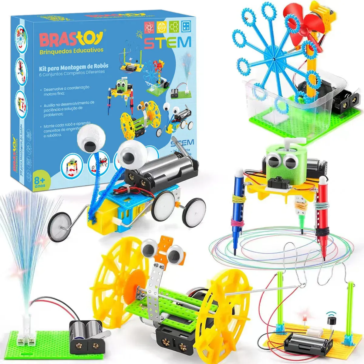 Kit Robotica infantil 6 em 1